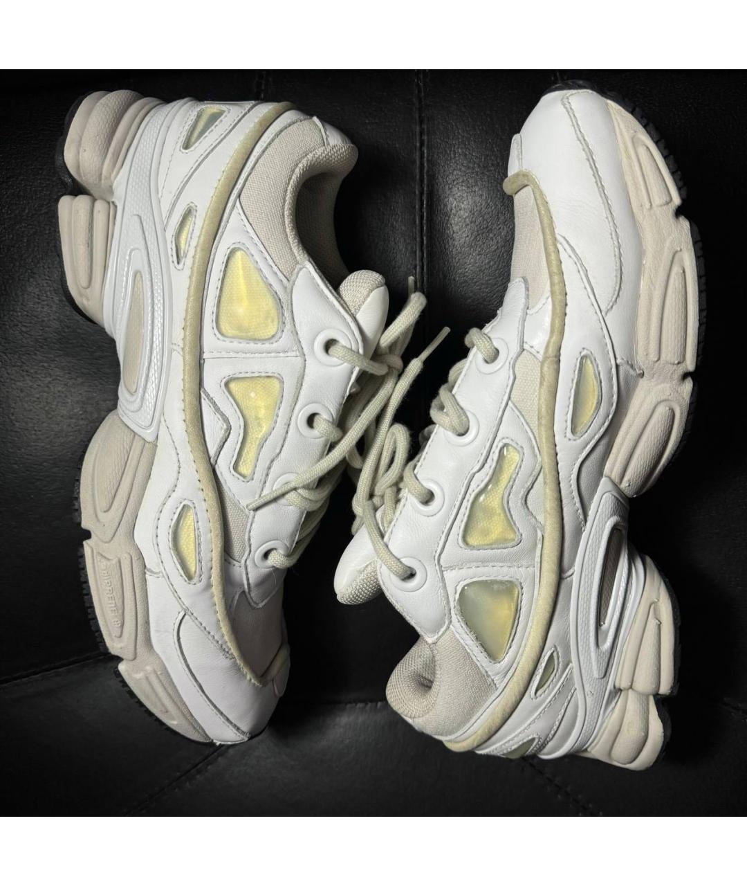 ADIDAS X RAF SIMONS Белые кожаные низкие кроссовки / кеды, фото 4