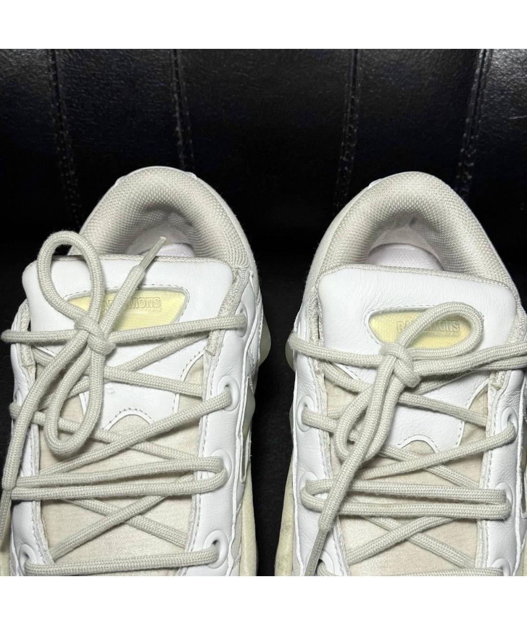 ADIDAS X RAF SIMONS Белые кожаные низкие кроссовки / кеды, фото 8