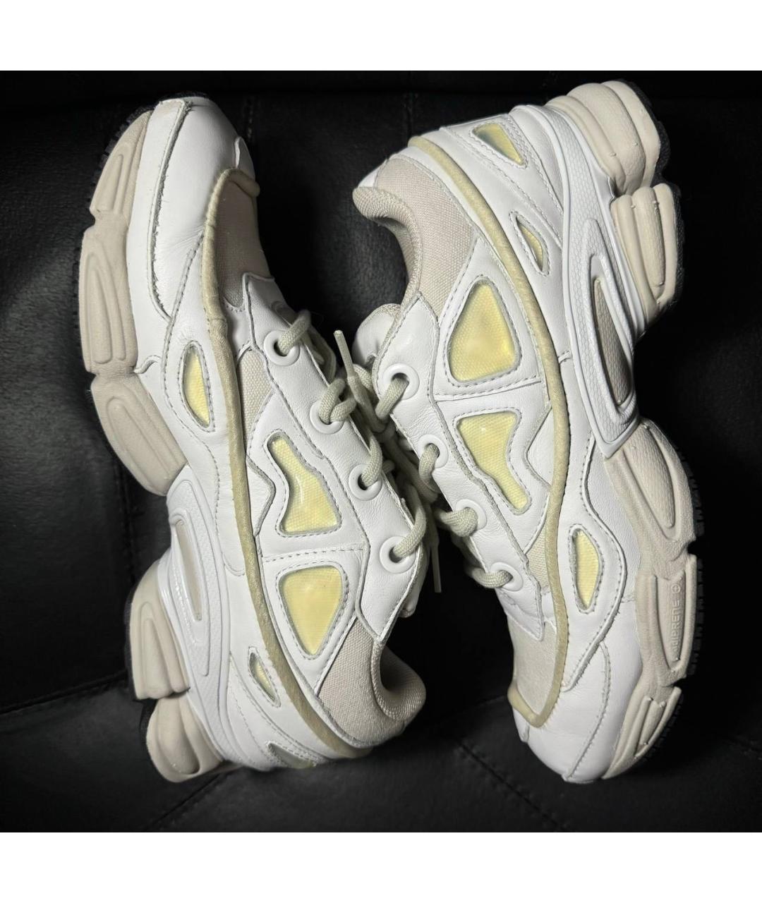 ADIDAS X RAF SIMONS Белые кожаные низкие кроссовки / кеды, фото 5