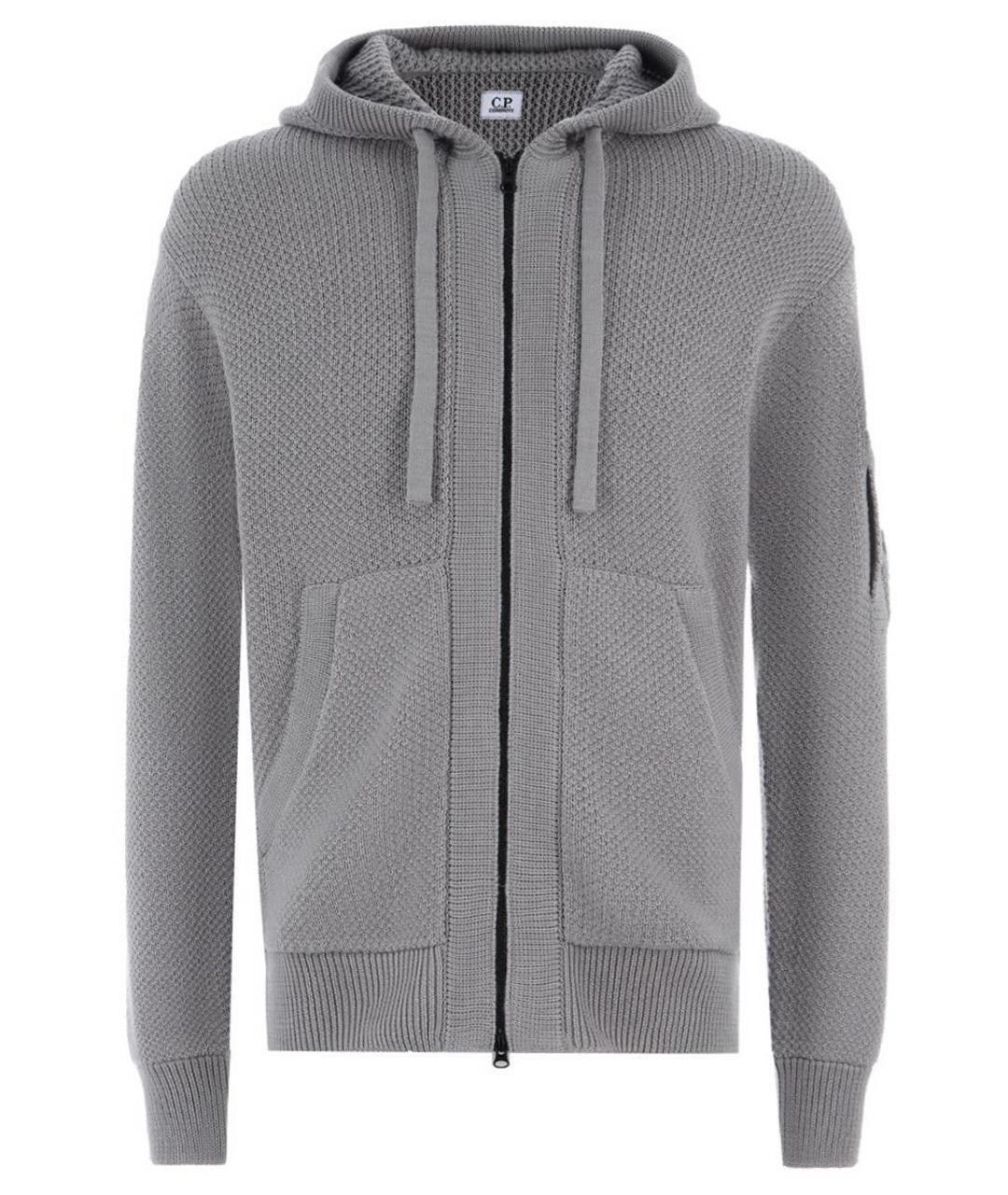 CP COMPANY Серый шерстяной кардиган, фото 1