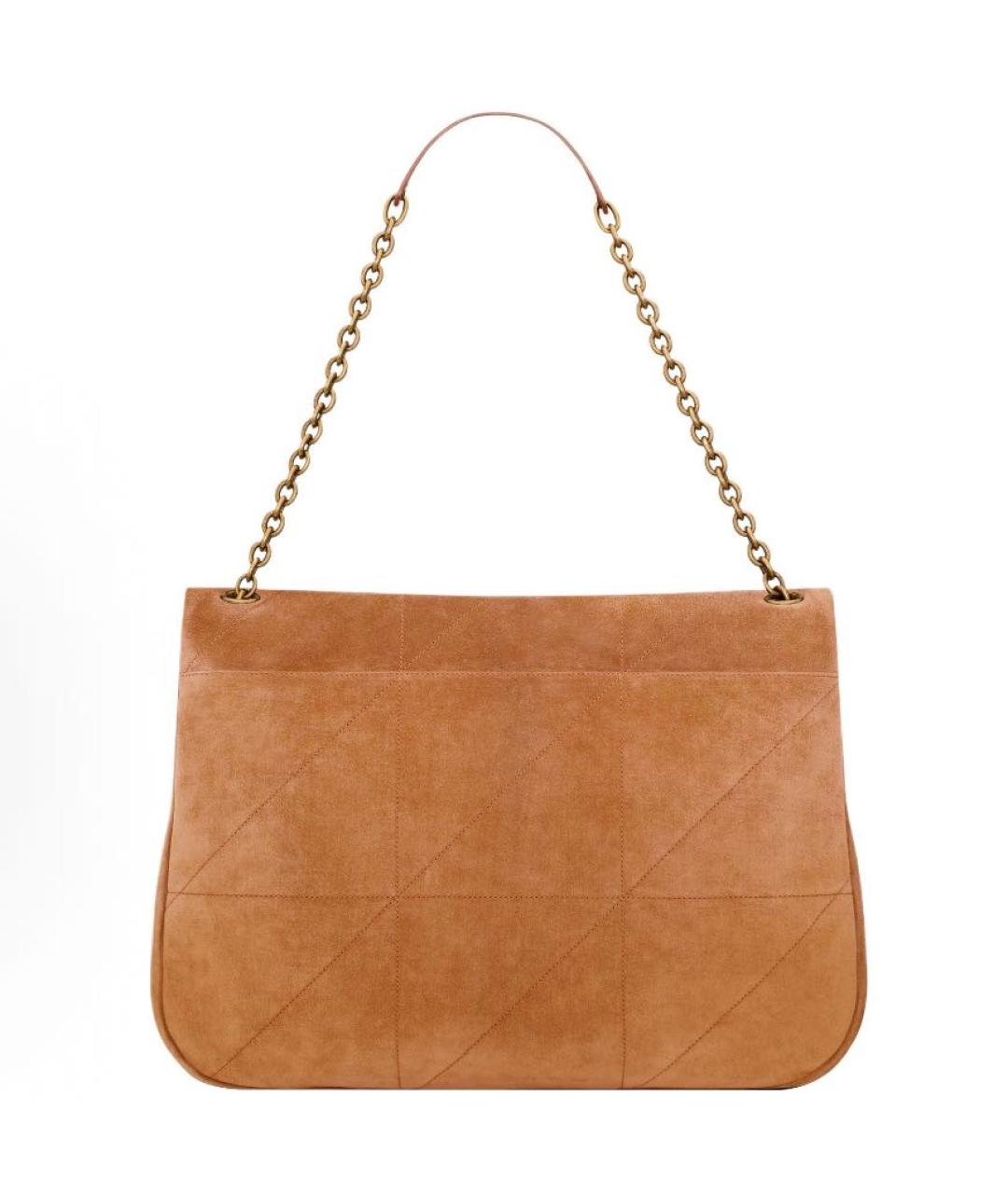 SAINT LAURENT Коричневая замшевая сумка через плечо, фото 8