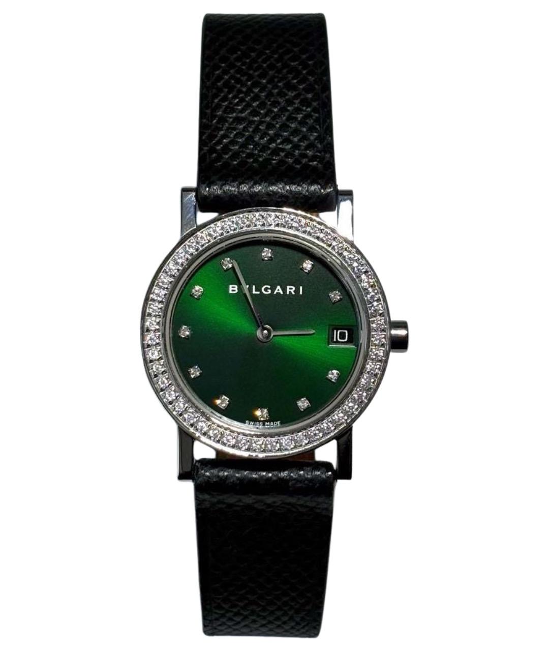 BVLGARI Зеленые стальные часы, фото 1