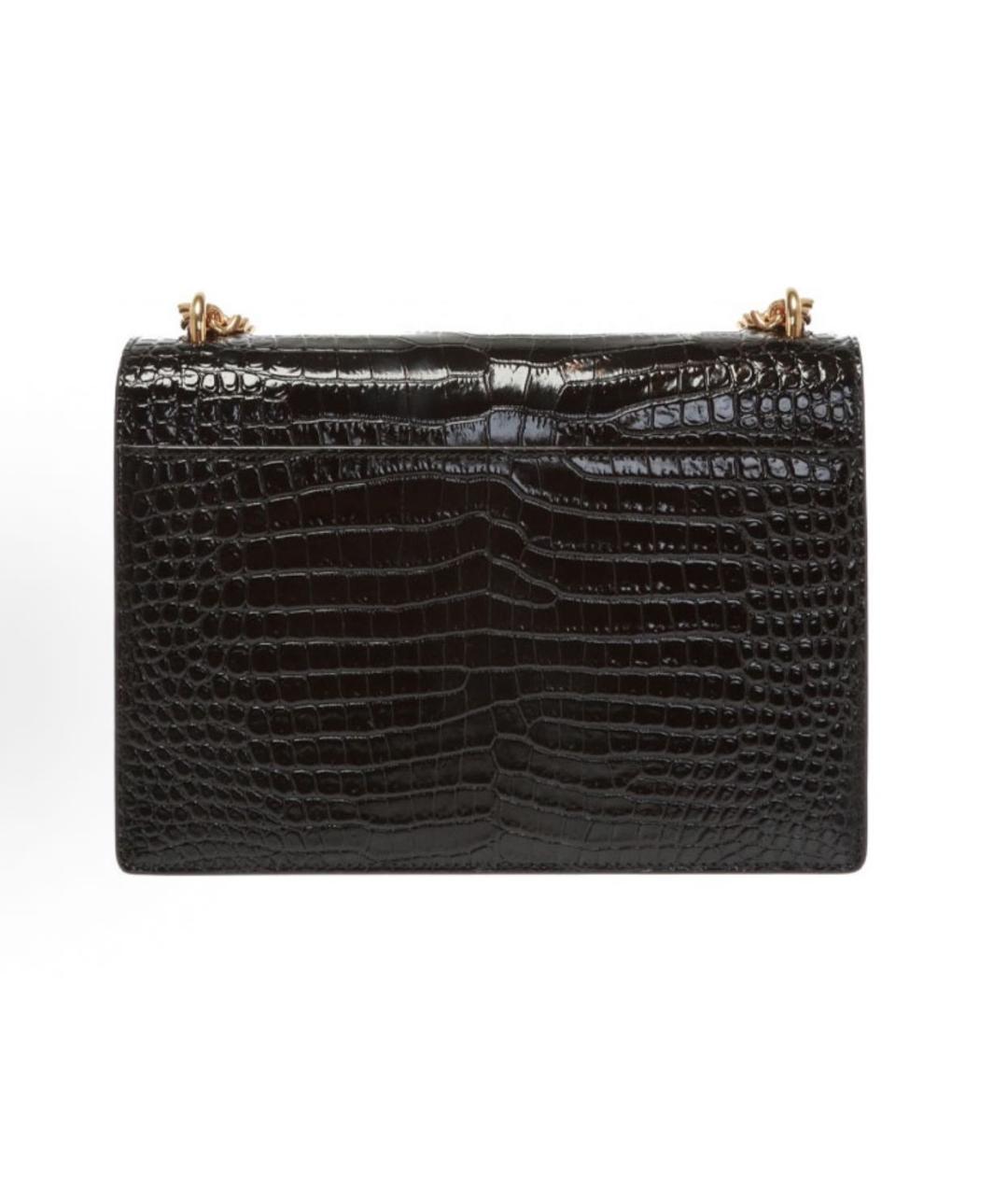 SAINT LAURENT Черная кожаная сумка через плечо, фото 3