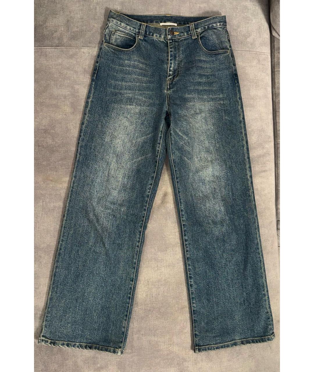 THE ROW Синие хлопковые прямые джинсы, фото 5
