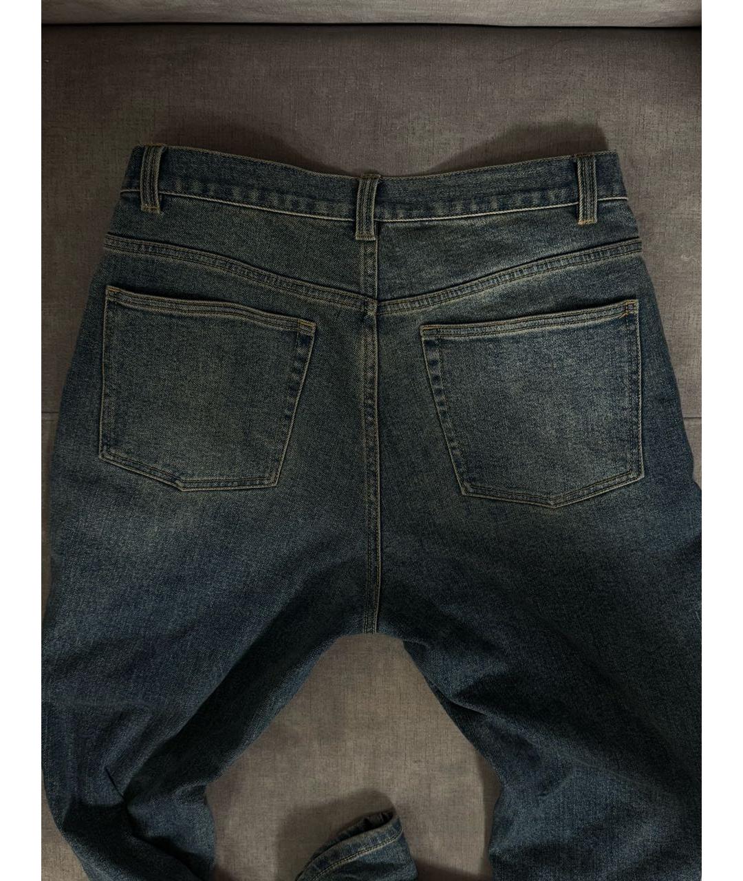 THE ROW Синие хлопковые прямые джинсы, фото 2