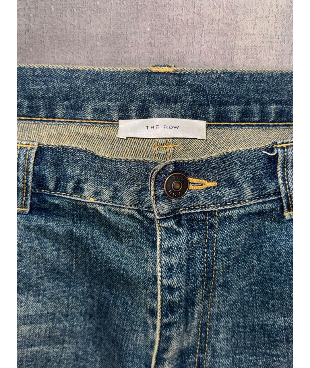 THE ROW Синие хлопковые прямые джинсы, фото 3