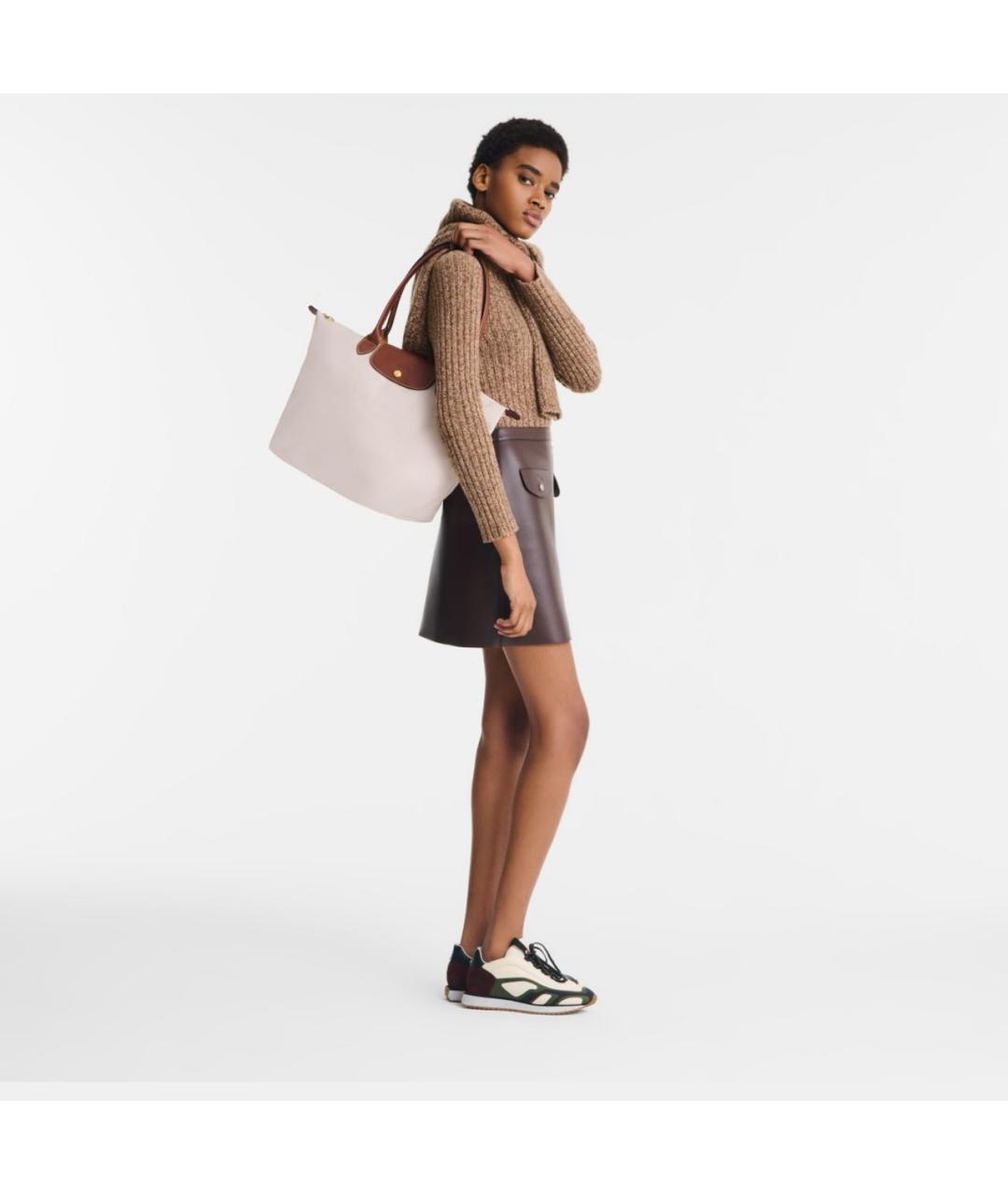 LONGCHAMP Бежевая тканевая сумка тоут, фото 7