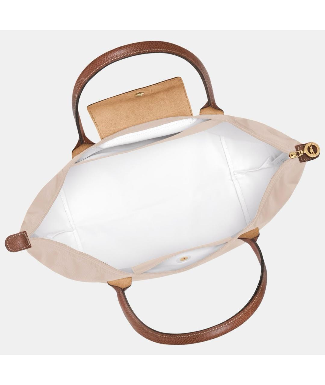 LONGCHAMP Бежевая тканевая сумка тоут, фото 4