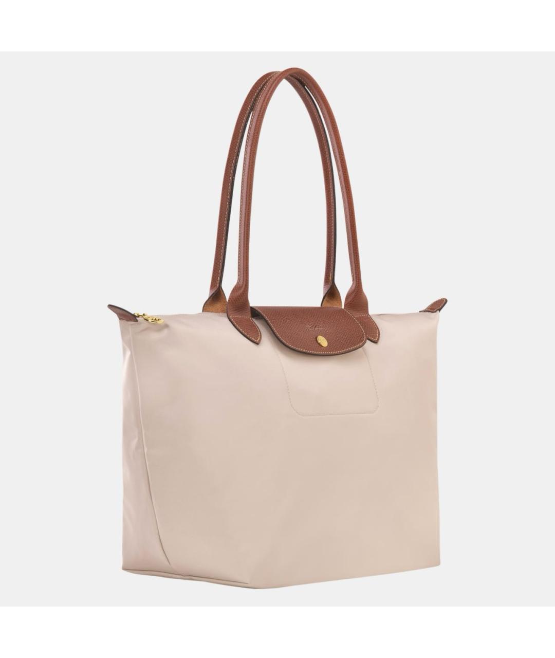 LONGCHAMP Бежевая тканевая сумка тоут, фото 2