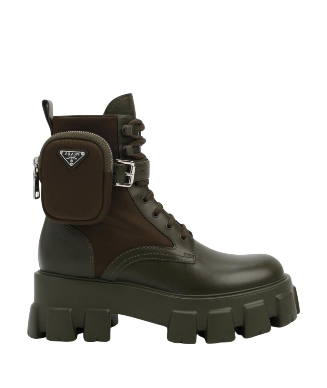 PRADA Черные кожаные ботинки, фото 1