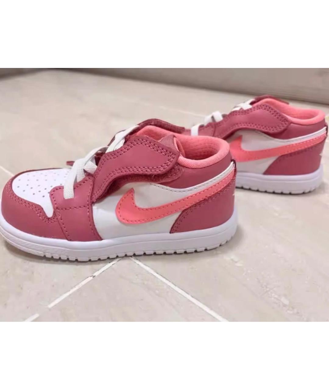 JORDAN Розовые кожаные кеды, фото 2