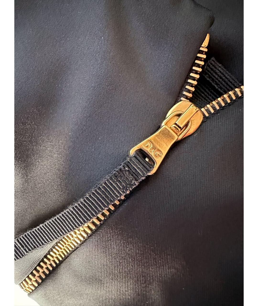 DOLCE&GABBANA Черное полиэстеровое коктейльное платье, фото 4