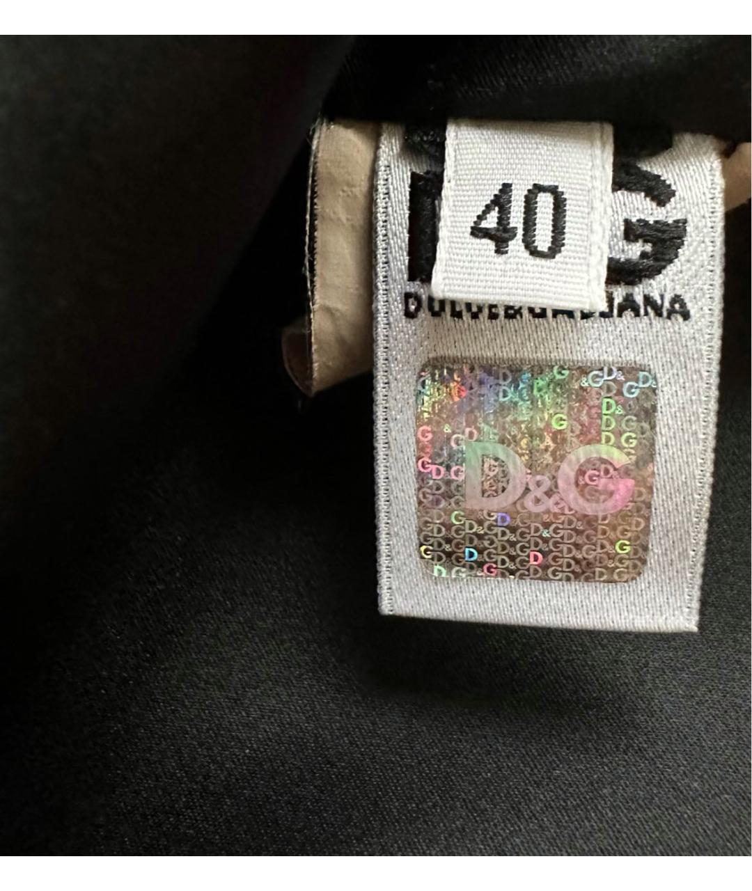 DOLCE&GABBANA Черное полиэстеровое коктейльное платье, фото 5