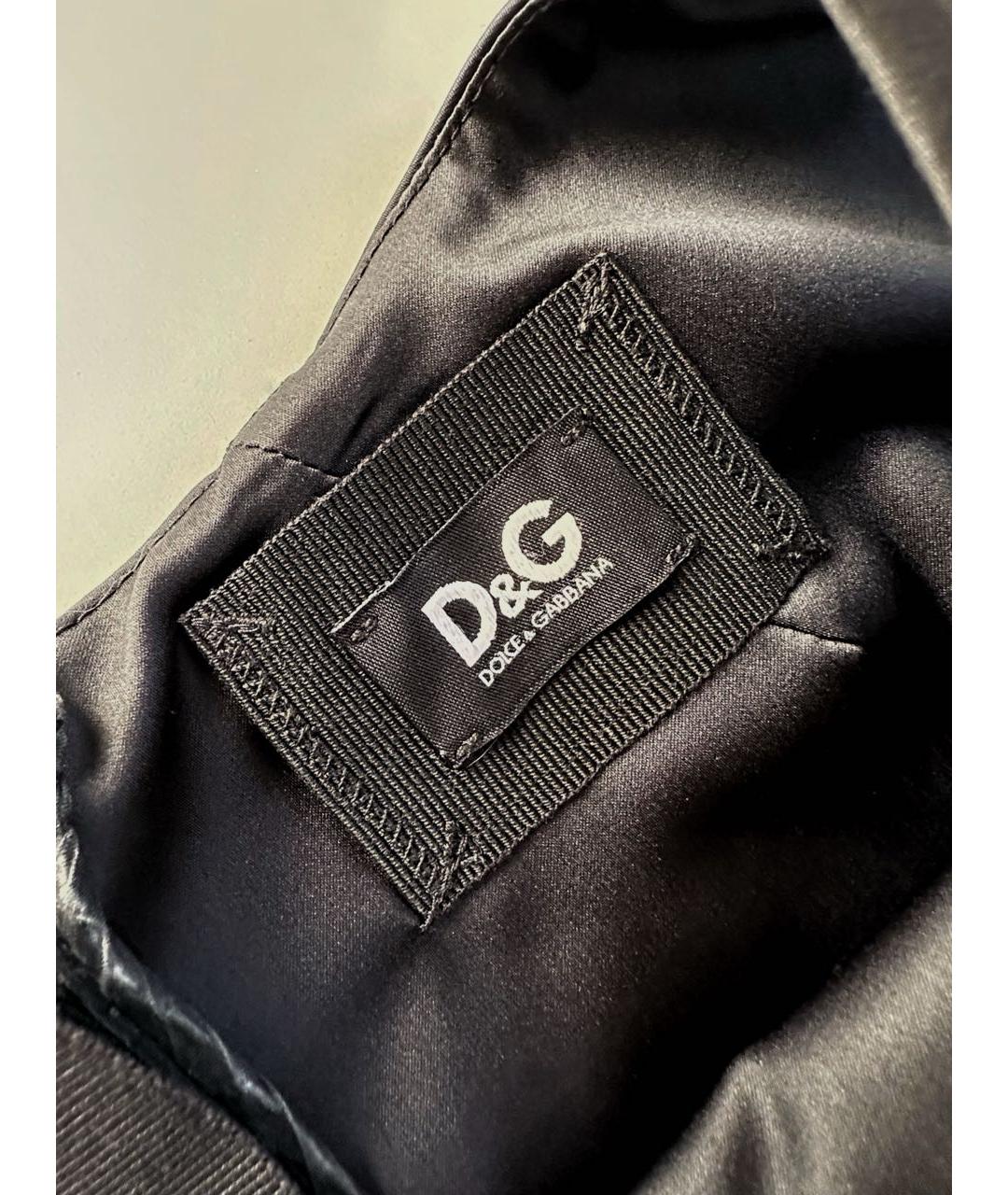 DOLCE&GABBANA Черное полиэстеровое коктейльное платье, фото 3