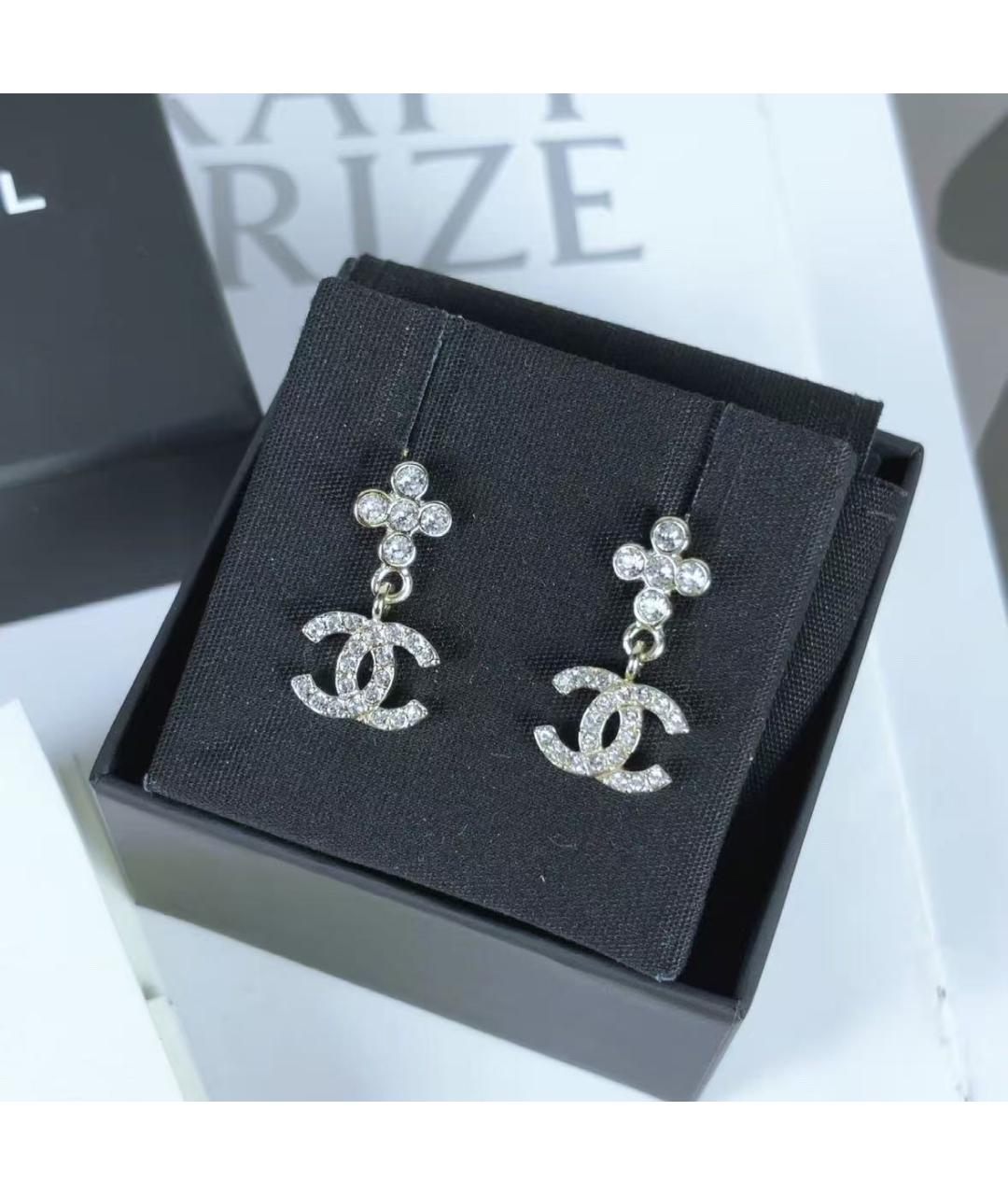 CHANEL Серебряные серьги, фото 2