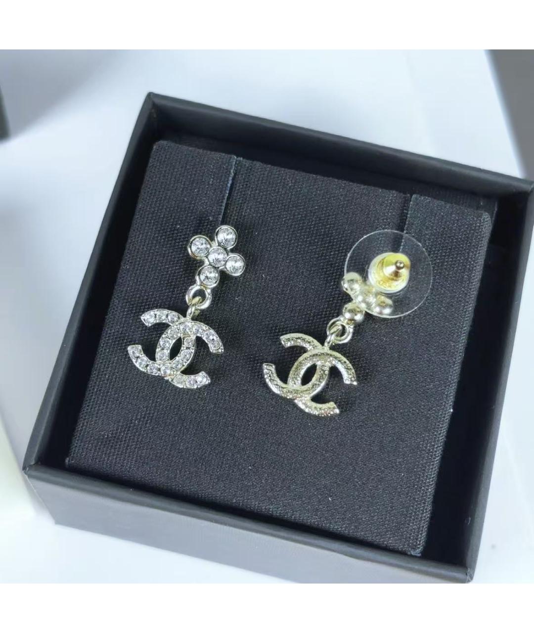 CHANEL Серебряные серьги, фото 4