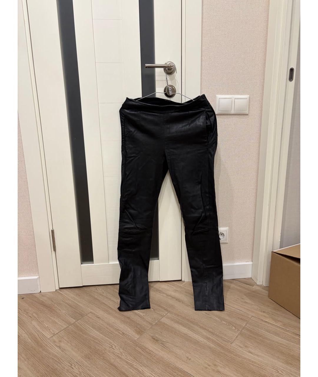 ACNE STUDIOS Черные кожаные леггинсы и велосипедки, фото 5