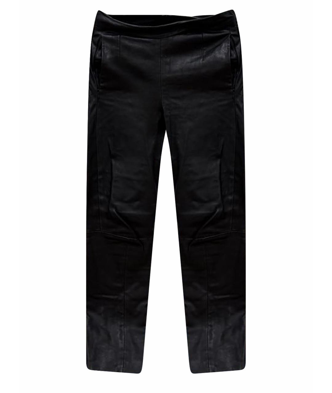 ACNE STUDIOS Черные кожаные леггинсы и велосипедки, фото 1