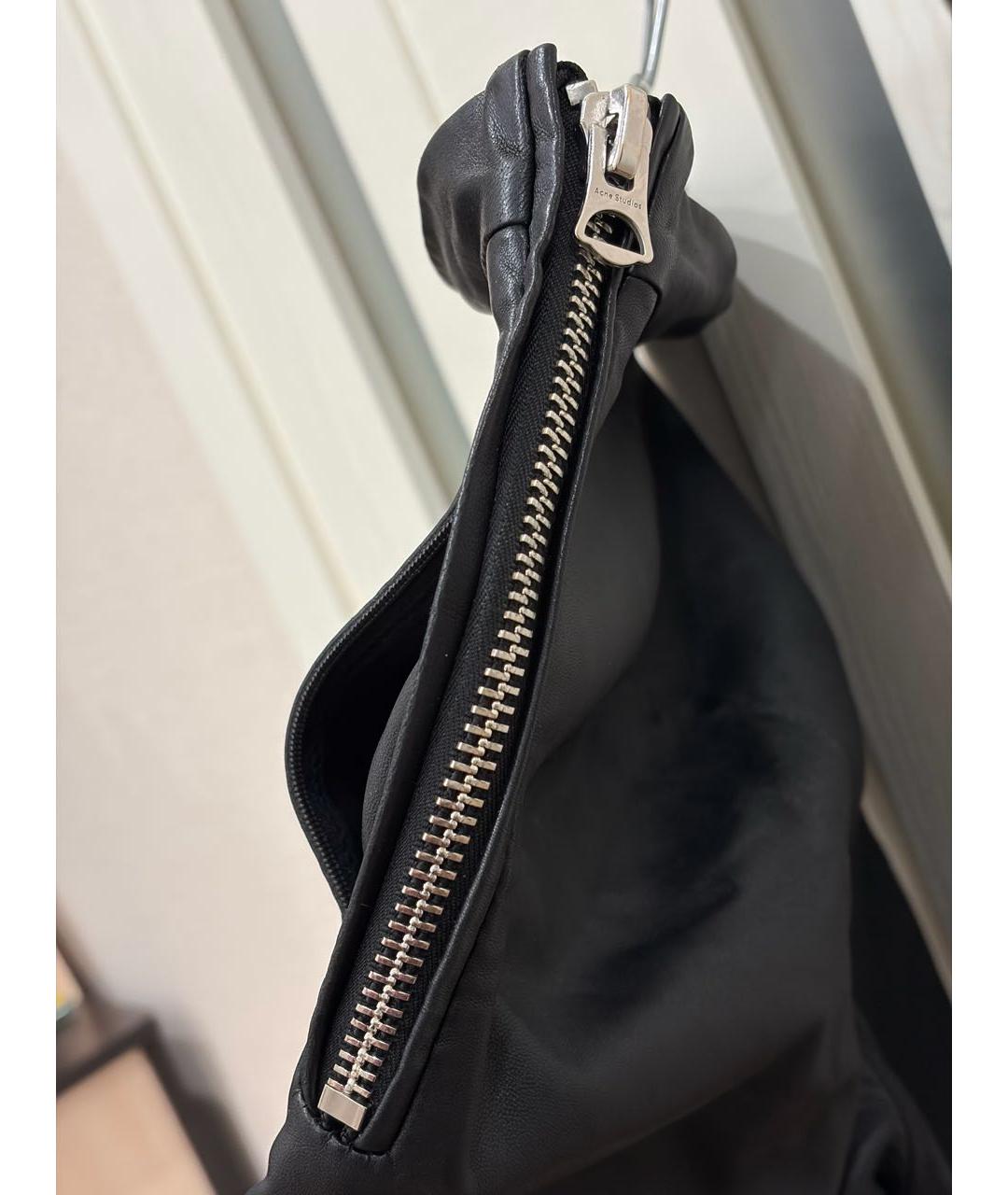 ACNE STUDIOS Черные кожаные леггинсы и велосипедки, фото 3