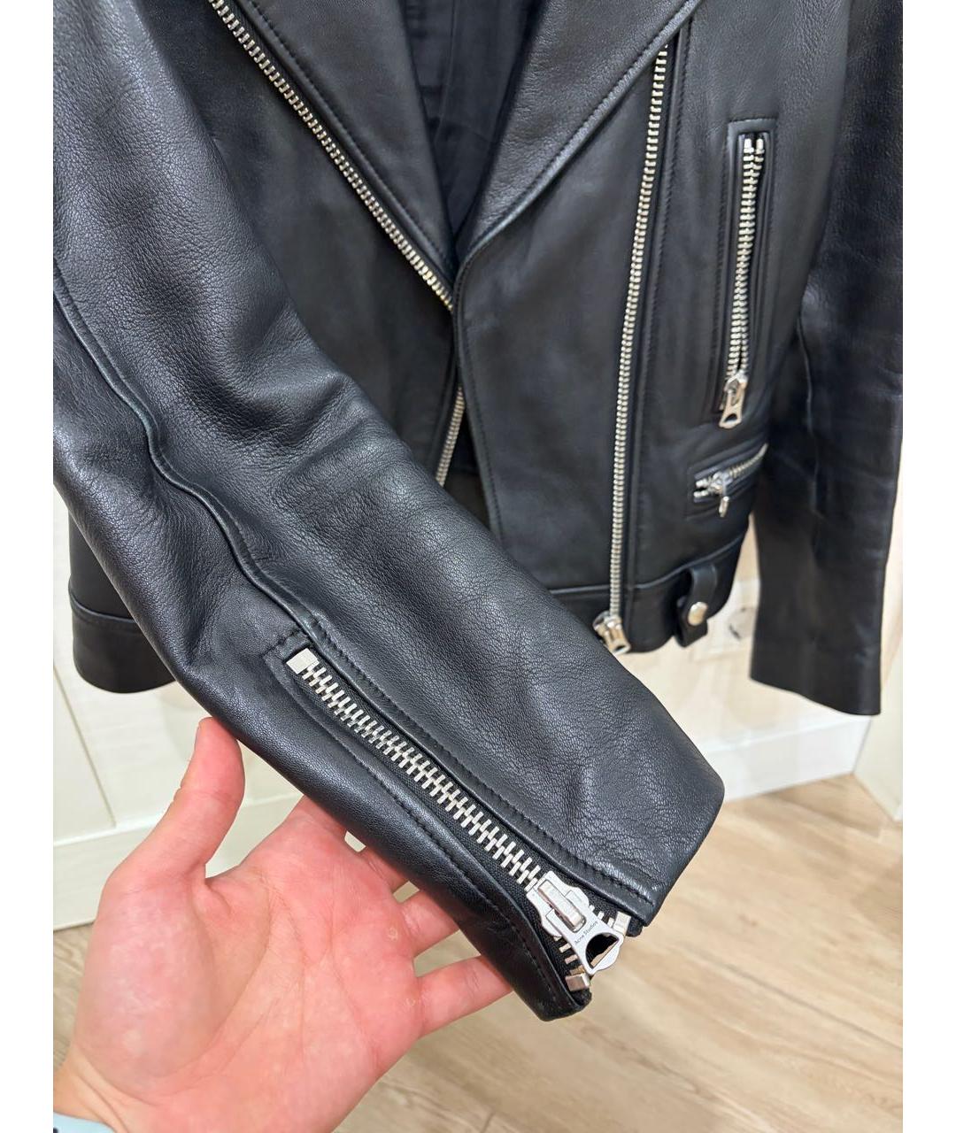 ACNE STUDIOS Черная кожаная куртка, фото 7