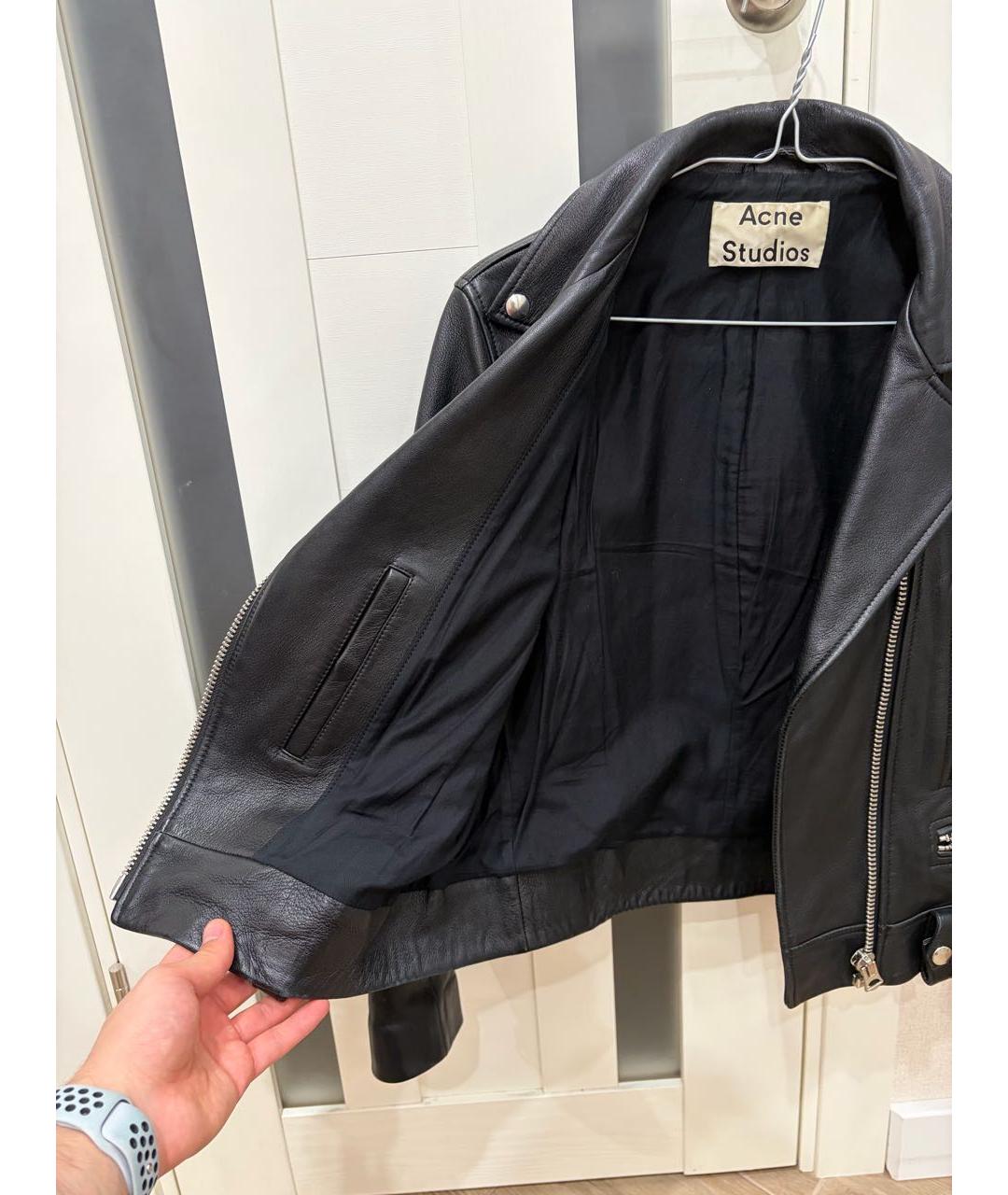 ACNE STUDIOS Черная кожаная куртка, фото 3