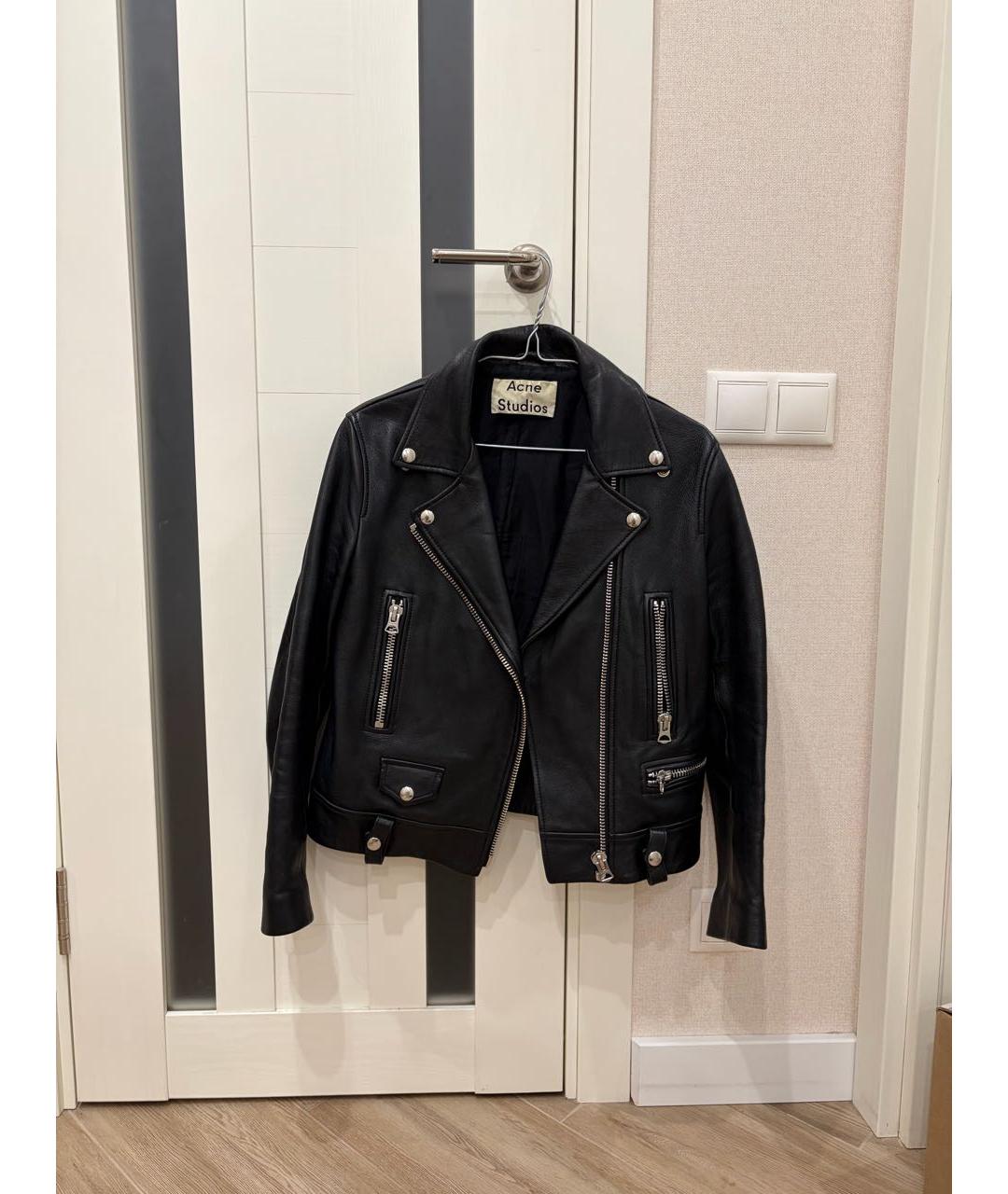 ACNE STUDIOS Черная кожаная куртка, фото 2