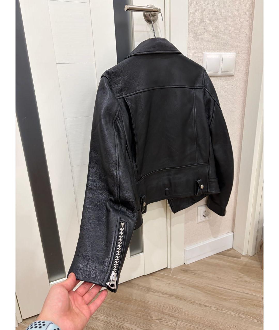 ACNE STUDIOS Черная кожаная куртка, фото 5