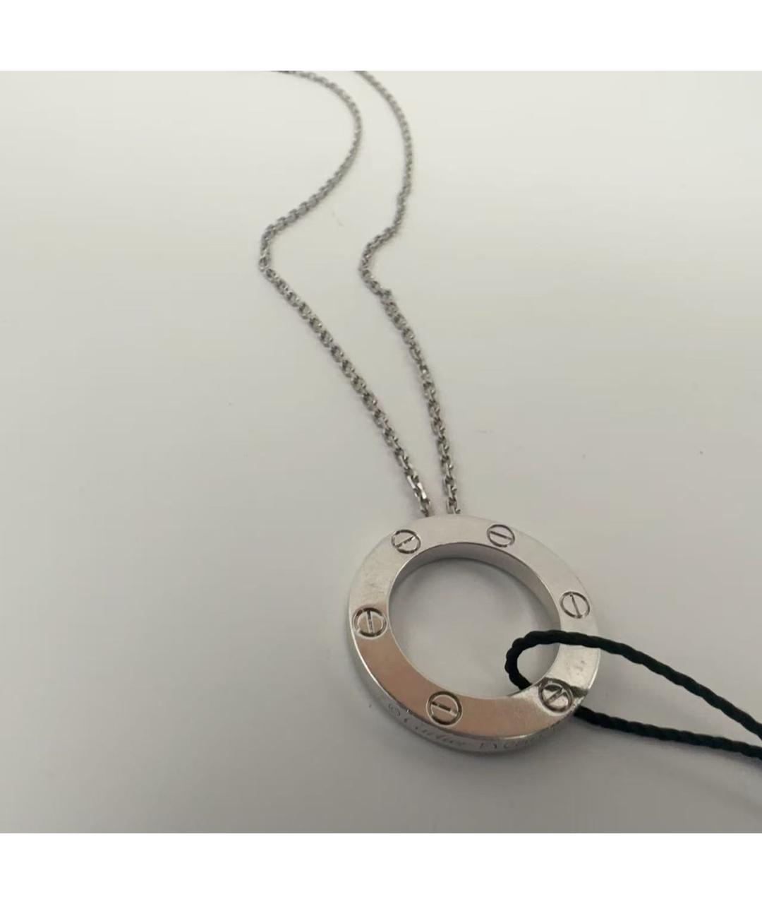 CARTIER Серебряное колье из белого золота, фото 3