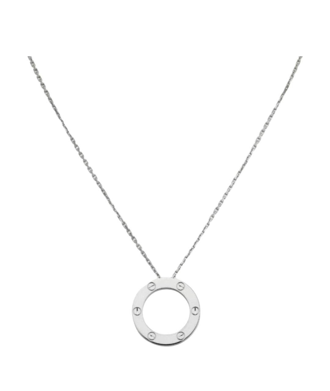 CARTIER Серебряное колье из белого золота, фото 1