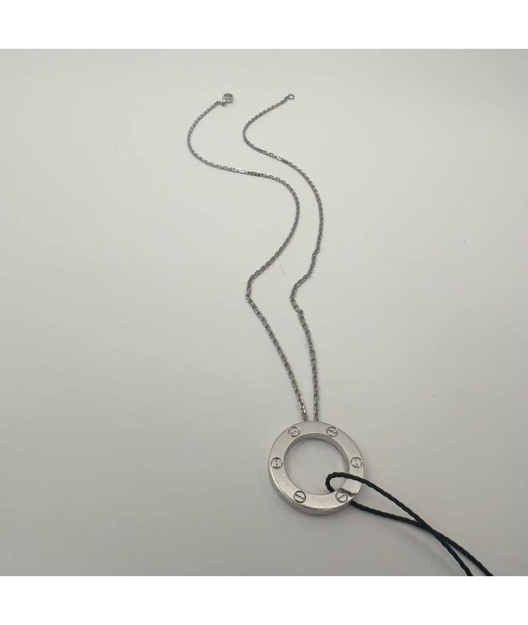 CARTIER Серебряное колье из белого золота, фото 4