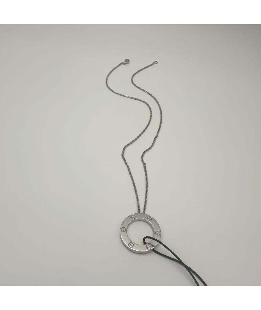CARTIER Серебряное колье из белого золота, фото 2