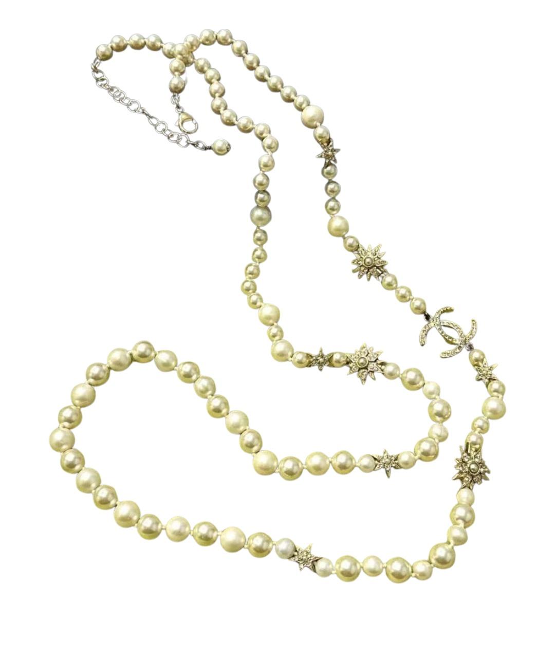 CHANEL Белое жемчужное колье, фото 1