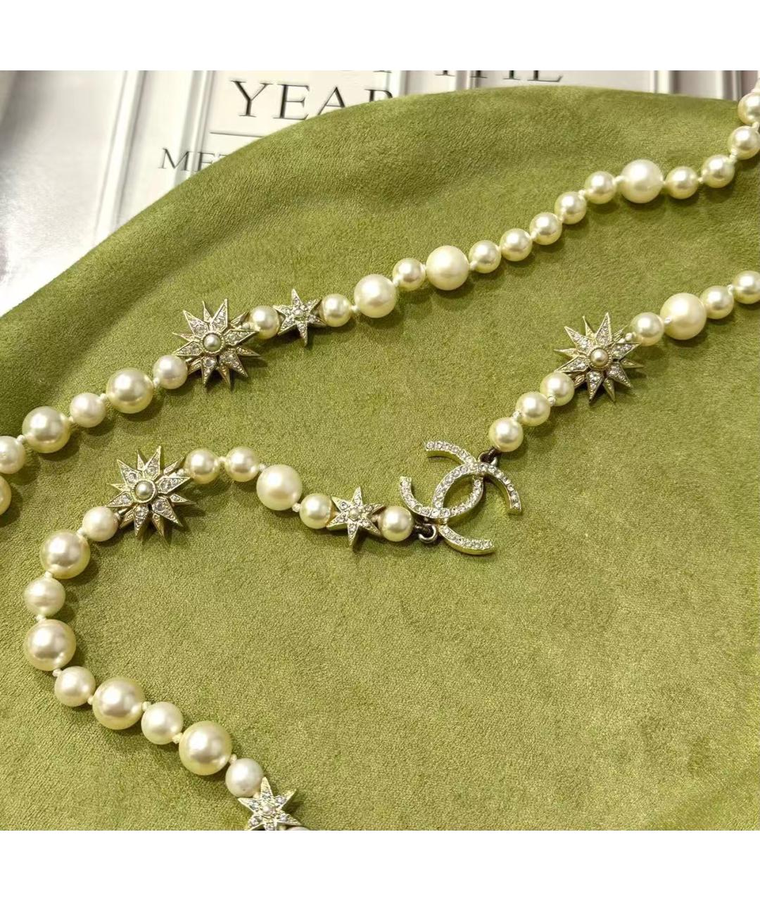 CHANEL Белое жемчужное колье, фото 4
