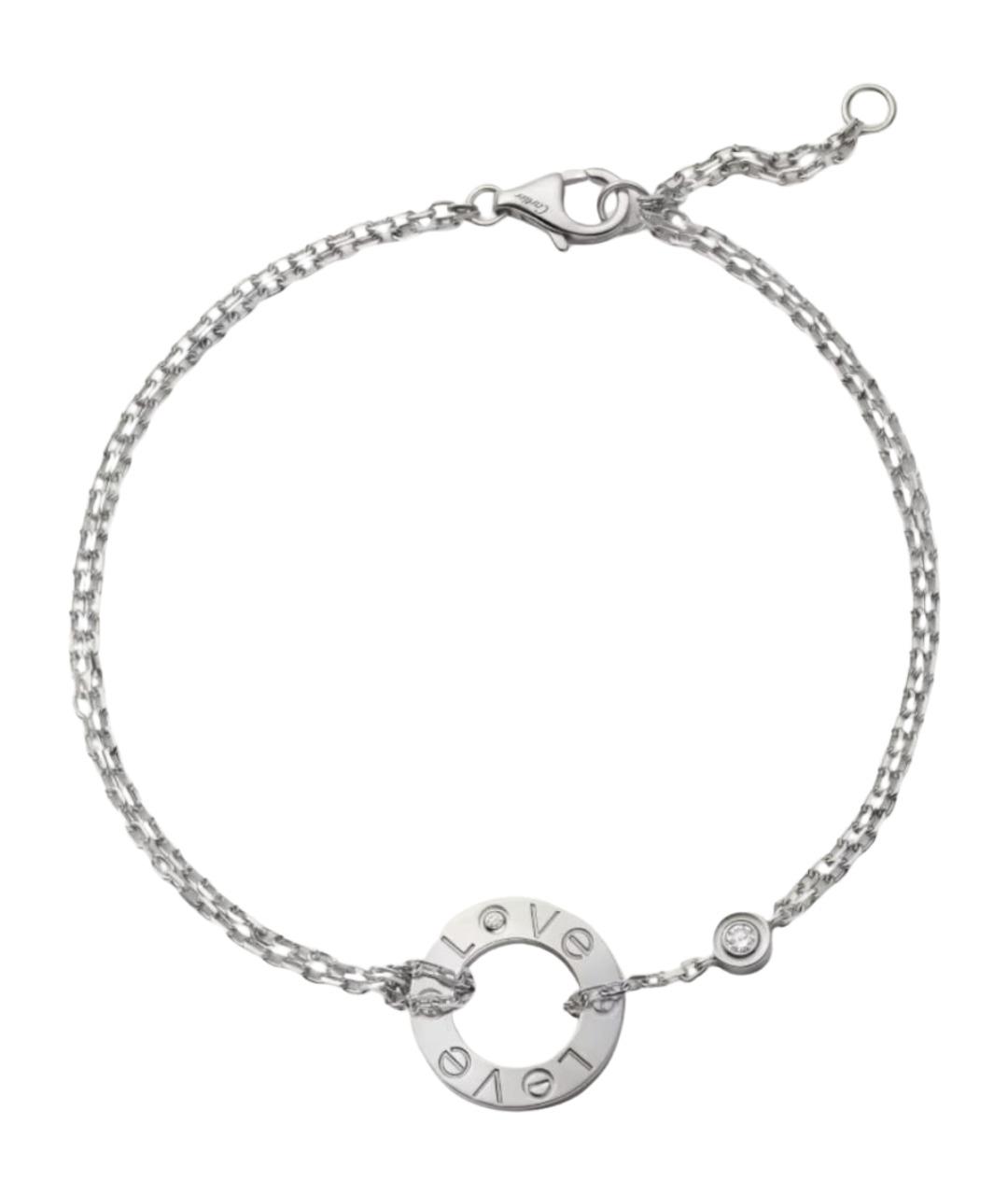 CARTIER Серебрянный браслет из белого золота, фото 1