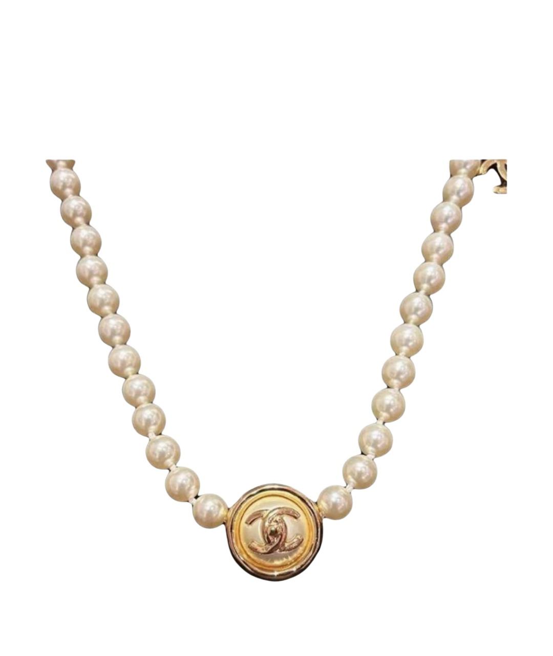 CHANEL Белое жемчужное колье, фото 1
