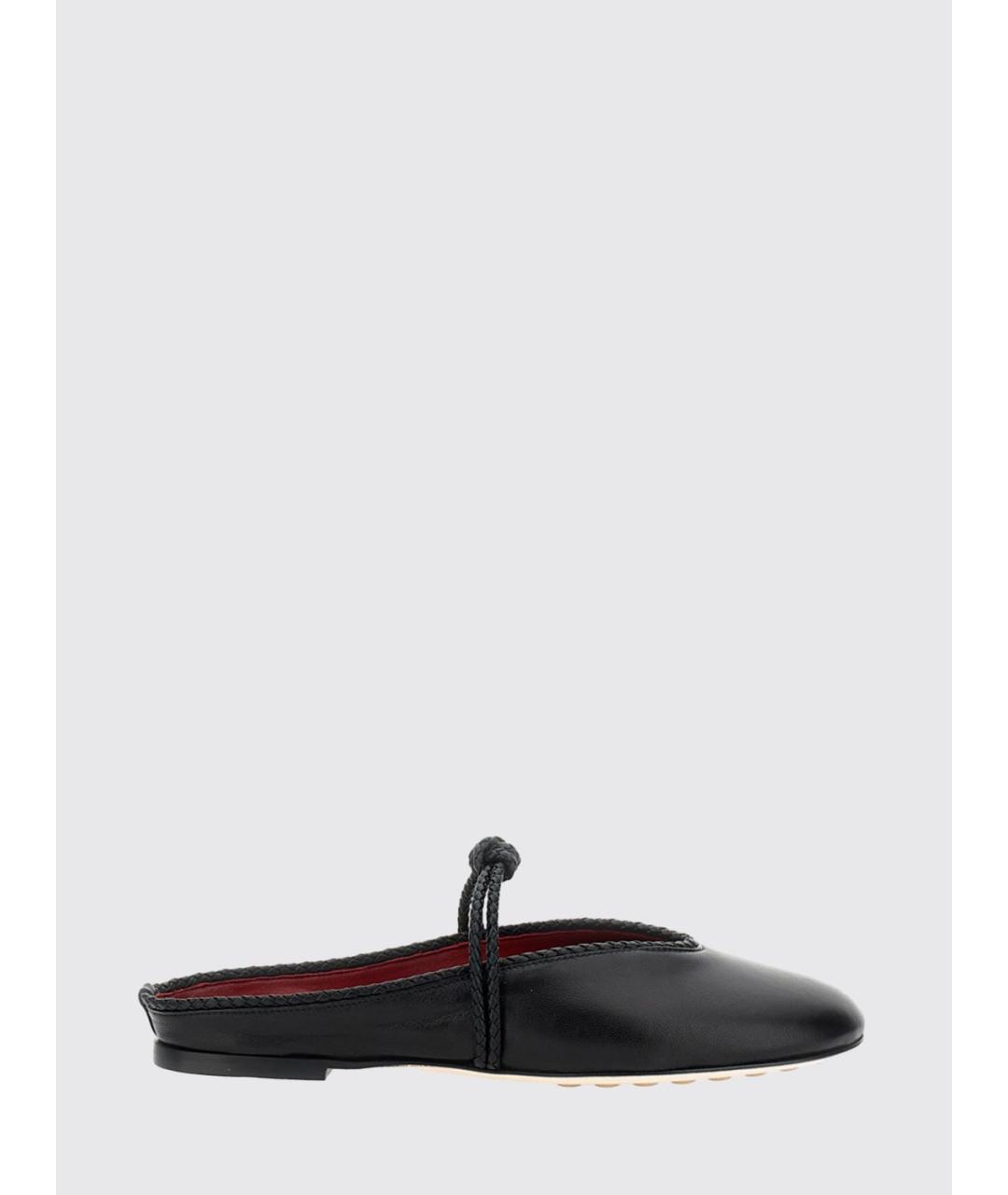 BOTTEGA VENETA Черные кожаные мюли, фото 4