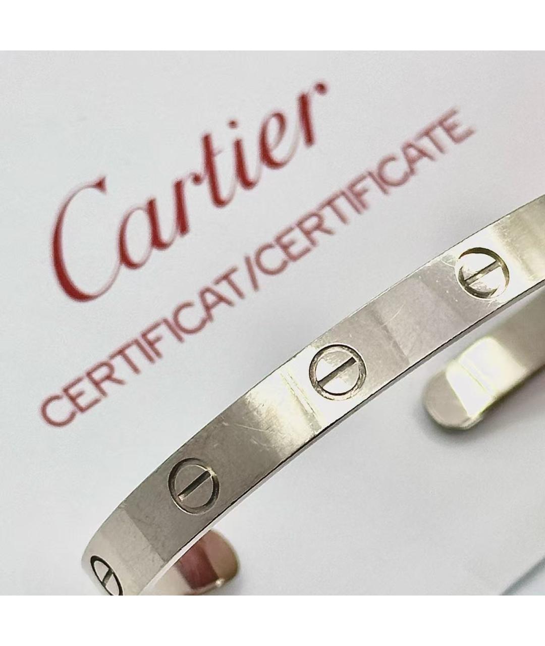 CARTIER Серебрянный браслет из белого золота, фото 3