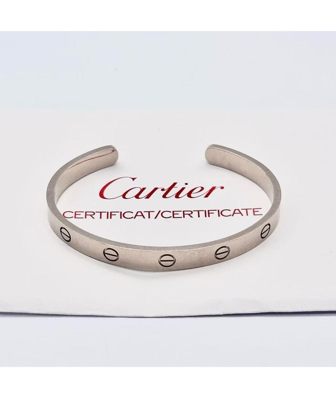 CARTIER Серебрянный браслет из белого золота, фото 4