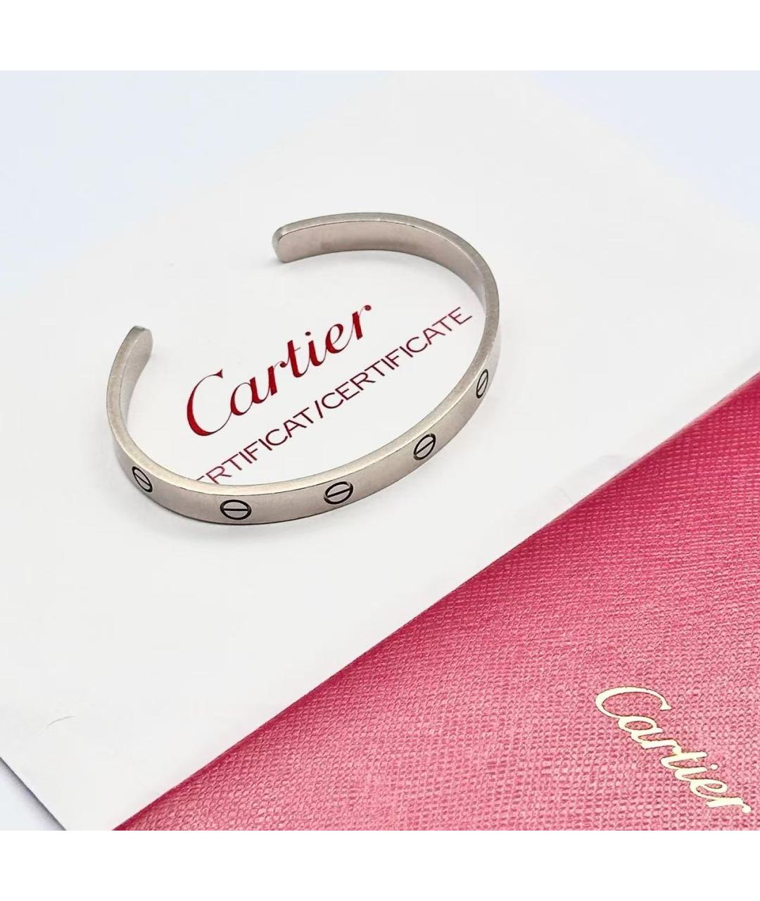 CARTIER Серебрянный браслет из белого золота, фото 2
