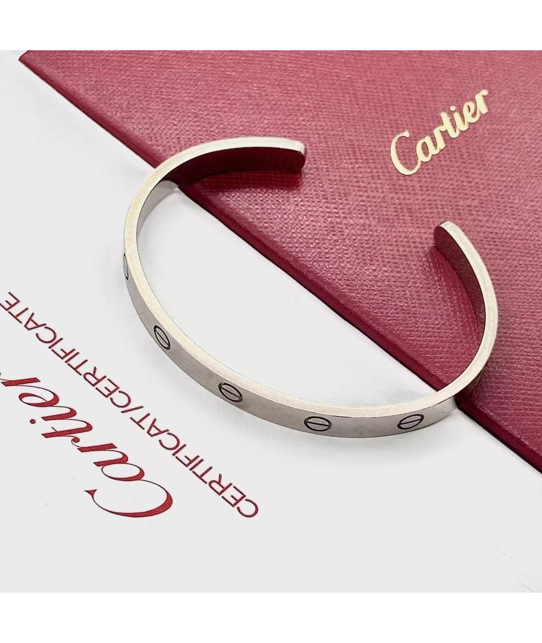CARTIER Серебрянный браслет из белого золота, фото 6