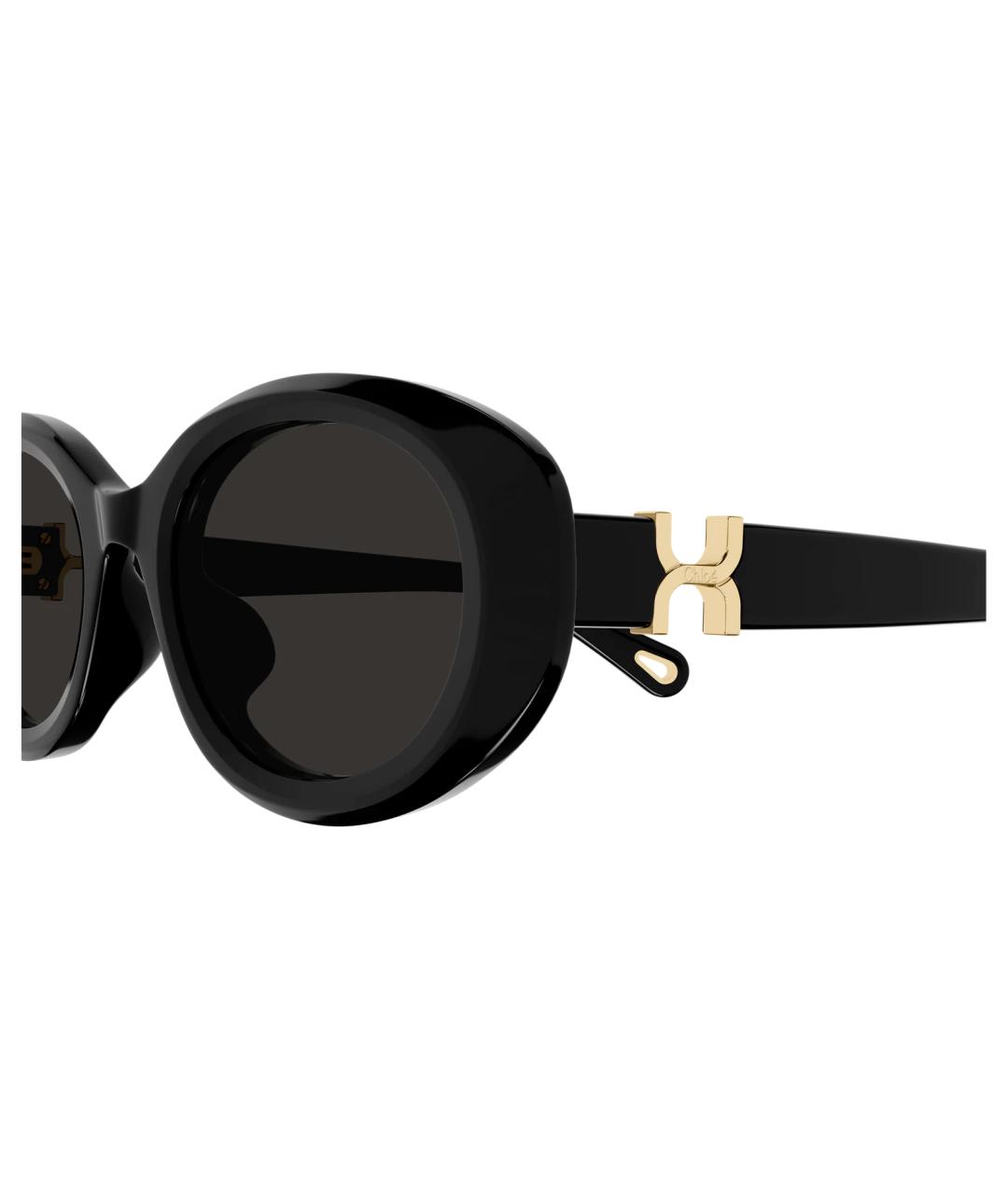 CHLOE Черные пластиковые солнцезащитные очки, фото 3