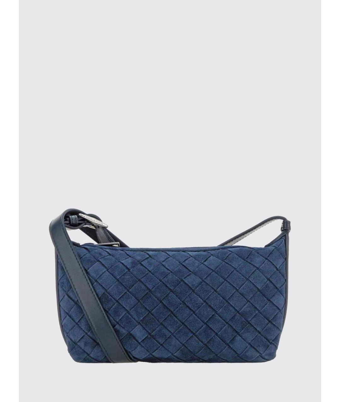 BOTTEGA VENETA Синяя замшевая сумка на плечо, фото 4