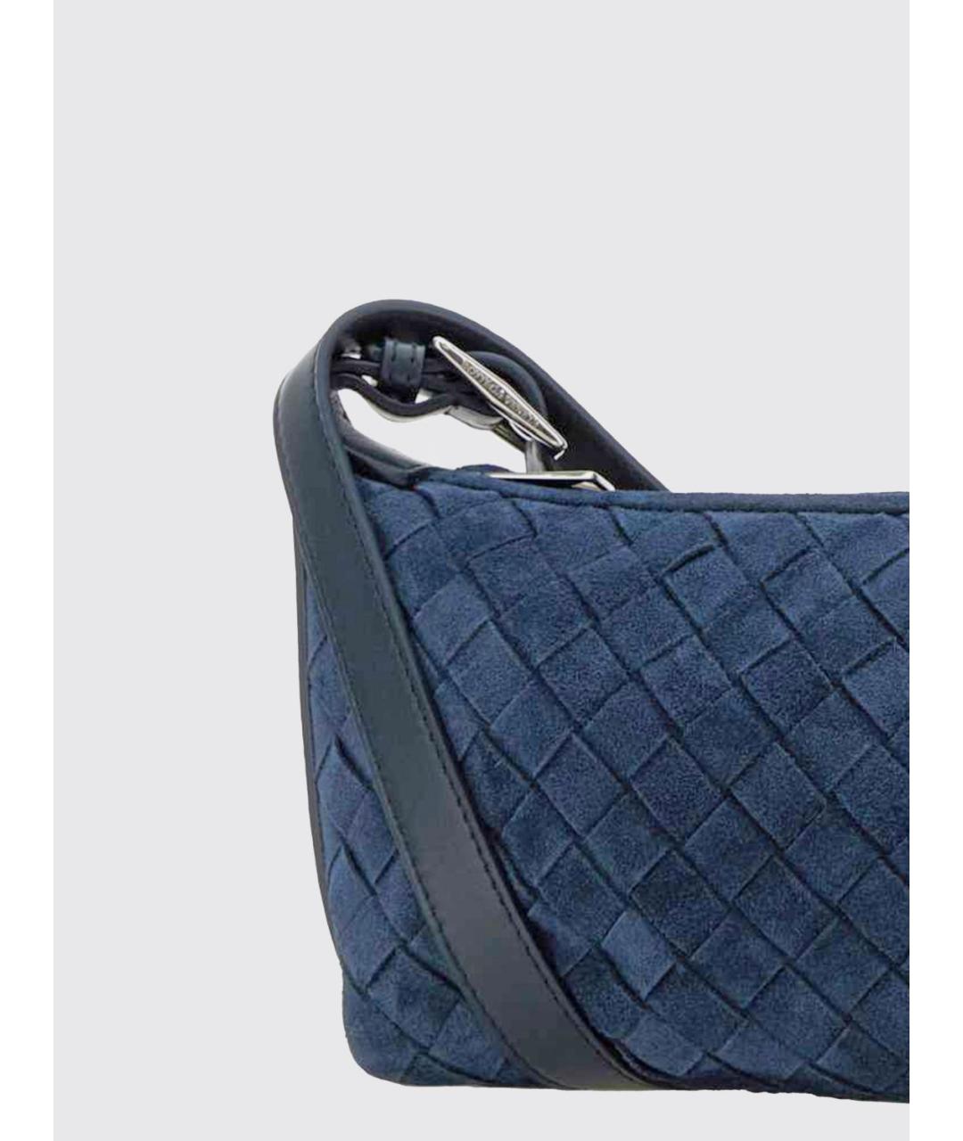 BOTTEGA VENETA Синяя замшевая сумка на плечо, фото 2