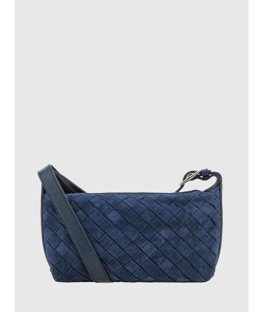 BOTTEGA VENETA Синяя замшевая сумка на плечо, фото 3