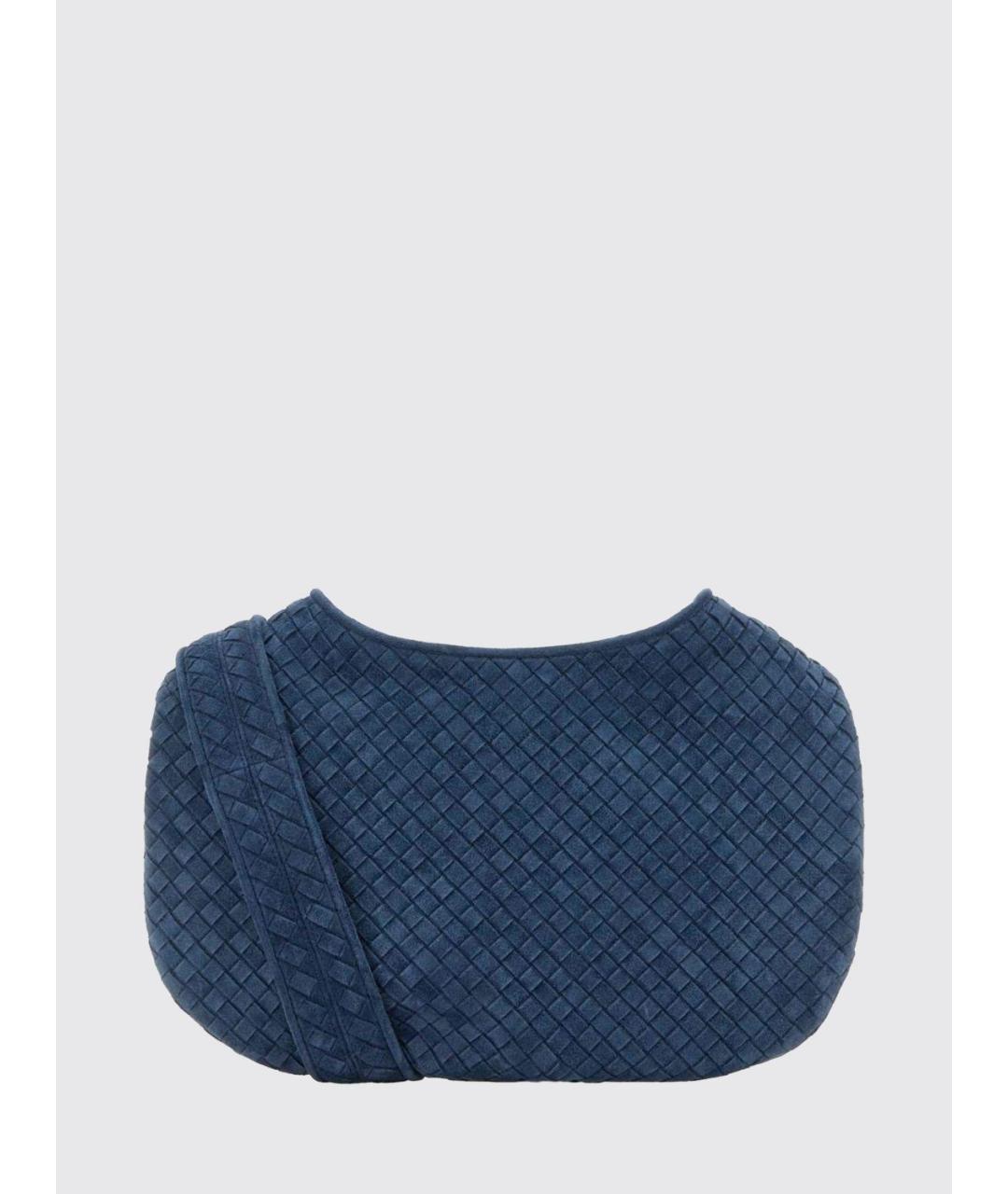 BOTTEGA VENETA Синяя замшевая сумка на плечо, фото 4