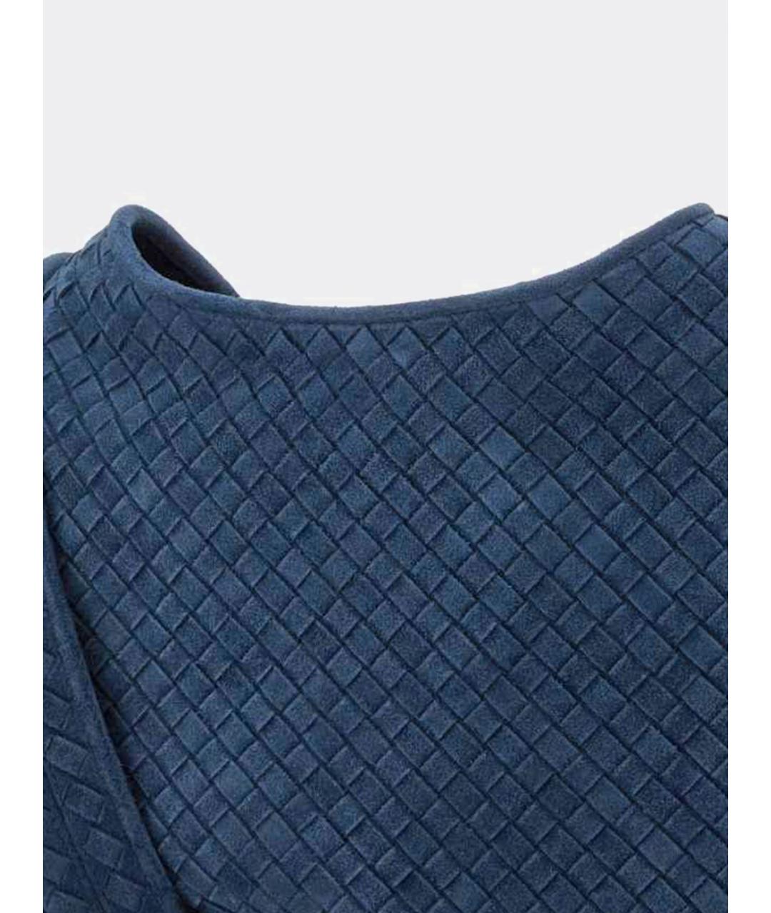 BOTTEGA VENETA Синяя замшевая сумка на плечо, фото 3