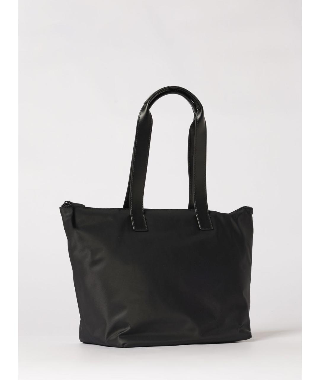 EMPORIO ARMANI Черная тканевая сумка тоут, фото 2