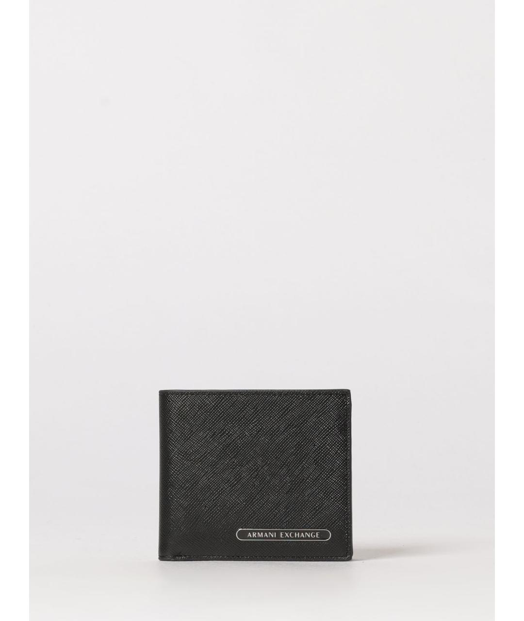 ARMANI EXCHANGE Черный кожаный кошелек, фото 4