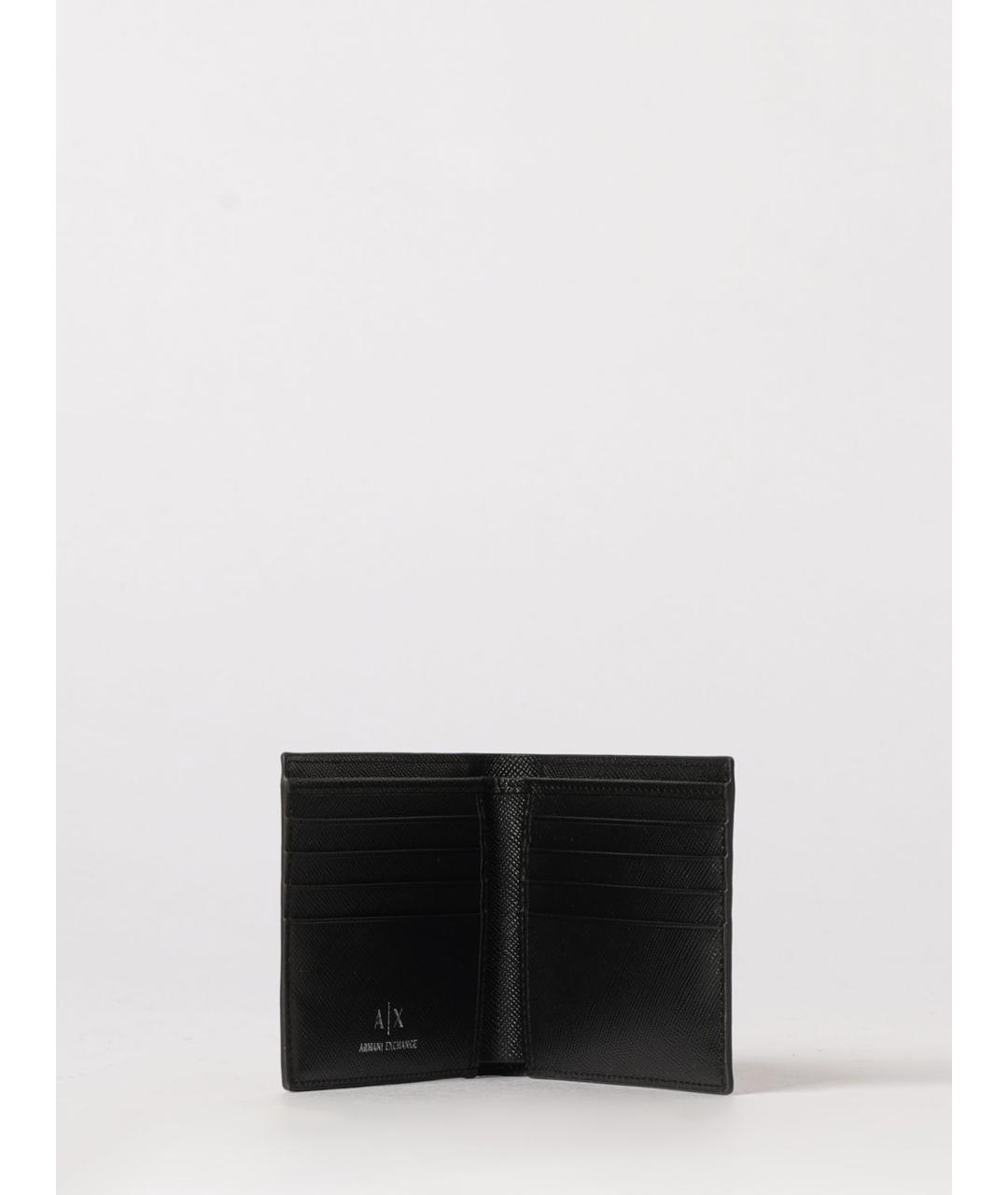 ARMANI EXCHANGE Черный кожаный кошелек, фото 2