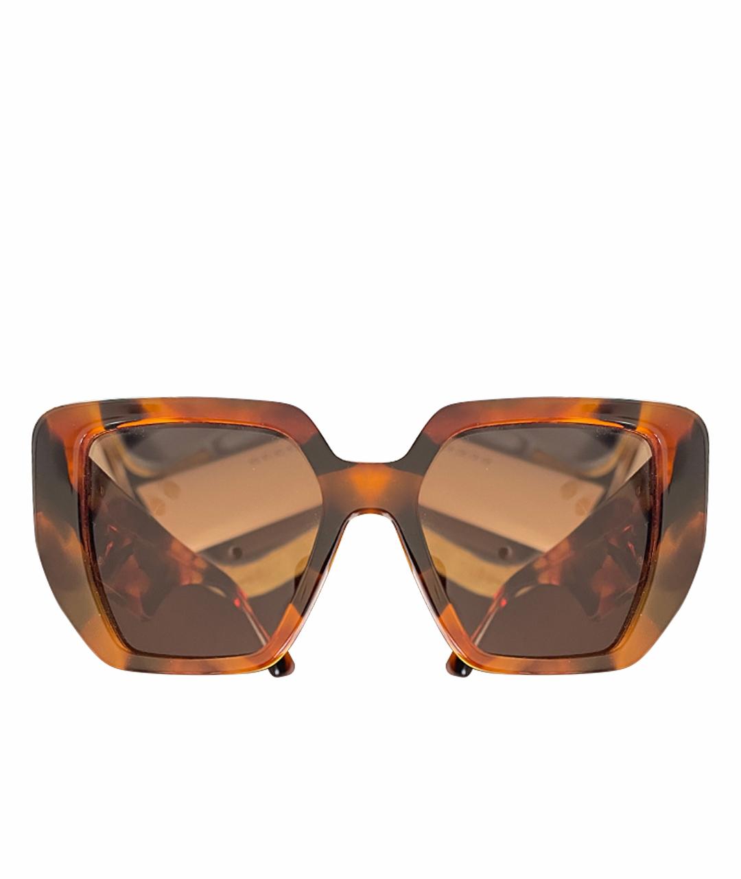 GUCCI Коричневые пластиковые солнцезащитные очки, фото 1